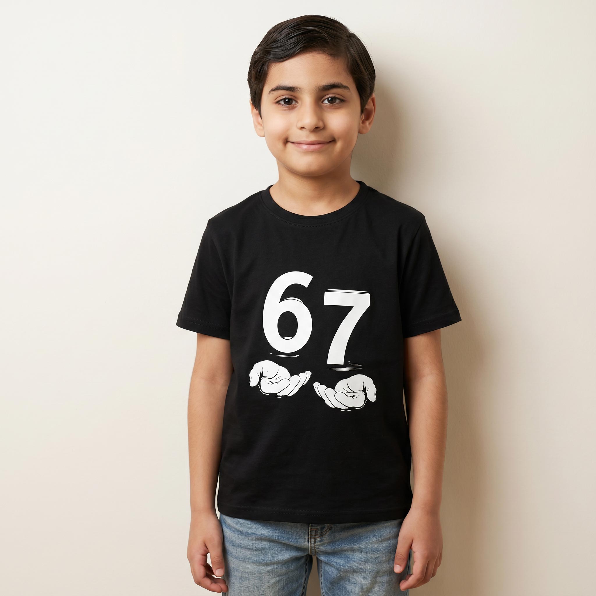 6 - 7 Black T-Shirt - Image 2